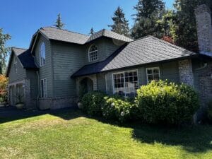 Detailed maintenance on a shingle roof of a residential home