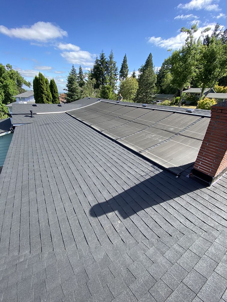 Progress of Installing a new roof in Vancouver, WA